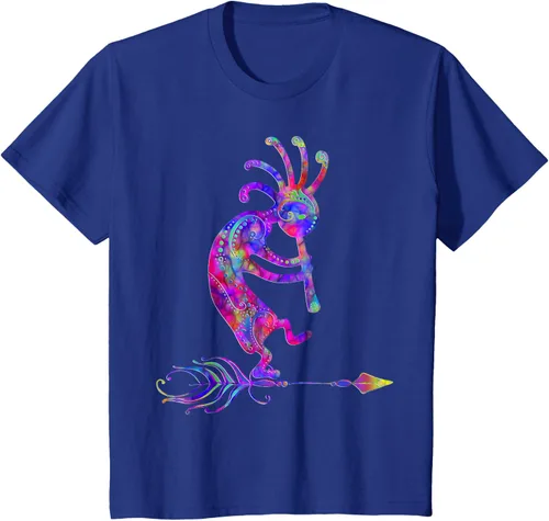 Vista 58 de Native American Kokopelli With Feather 2 - Camiseta Fan Fun, Negro, S