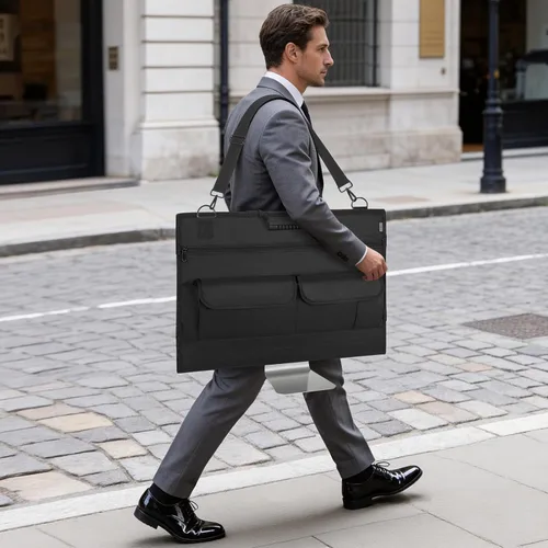 Vista 7 de Funda de transporte para monitor, funda de viaje para pantallas LCD de 24 pulgadas y monitores, bolsa protectora para monitor con asa de transporte