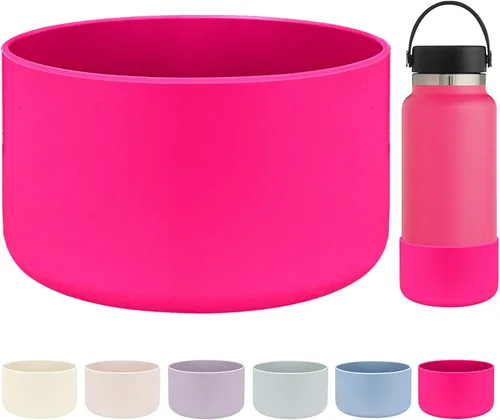 Vista 24 de HEYSKAY Bota protectora de silicona para botella de agua Hydro Flask, botella de agua de boca ancha, protector inferior de silicona antideslizante