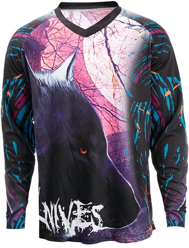 Vista 98 de Hotlion Camiseta de ciclismo para hombre, manga larga, MTB Motocross, ropa de carreras todoterreno