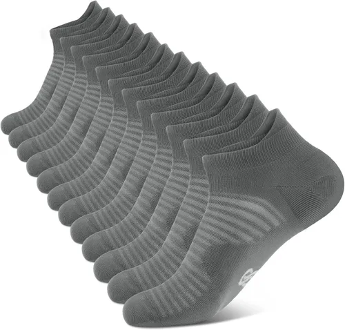 Vista 9 de Calcetines de compresión para correr con corte bajo en el tobillo (6 pares) para hombres y mujeres negro (6 pares)