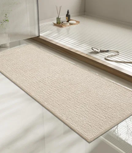 Vista 85 de Chakme Juego de 2 alfombras de baño ultrafinas, absorbentes, antideslizantes, lavables a máquina, color negro, 17 x 24 pulgadas / 17 x 30 pulgadas