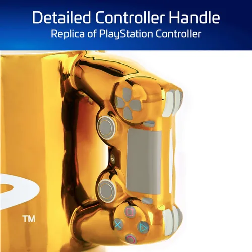 Vista 2 de Paladone Playstation Gold Controller, taza de café, 11 onzas, mercancía con licencia