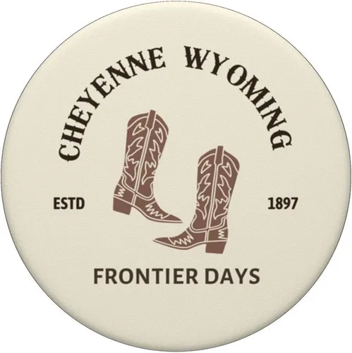 Vista 3 de Frontier Days Western Rodeo Cheyenne Wyoming Botas vaqueras PopSockets intercambiables PopGrip