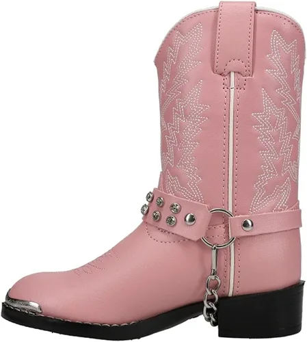 Vista 3 de Durango Botas vaqueras Lil' Pink N Chrome para niña