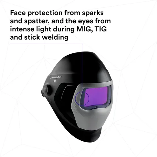 Vista 8 de 3M Speedglas Casco de Soldadura 9100, 06-0100-30iSW, con Filtro de Oscurecimiento Automático 9100XXi 3 Sensores de Arco para Soldadura MMAW TIG MIG