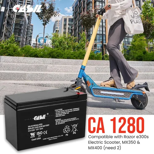Vista 3 de Casil Batería de repuesto de 12V 8Ah compatible con Energy Power EP-SLA12-8T2 SLA, AGM, Rechargeable