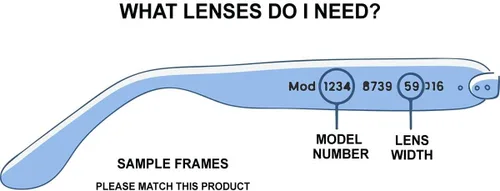 Vista 6 de Replacement Sunglass Lenses Compatible with Unbranded Unidentified 61mm Frames