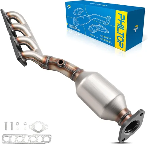 Vista 41 de PHILTOP Convertidor Catalítico de Ajuste Directo para Murano 2009 2010 2011 2012 2013 2014 3.5L, Cáscara de Acero Inoxidable Aluminio 203-1010