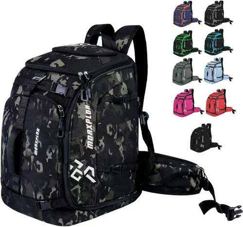 Vista 15 de MORXPLOR Ski Boot Bag - 65L Padded, Waterproof Ski Travel Backpack for Gear & Accessories