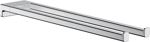 Vista 5 de hansgrohe AddStoris 41770340 - Toallero de doble asa en cromo negro cepillado, accesorios de 1 pulgada