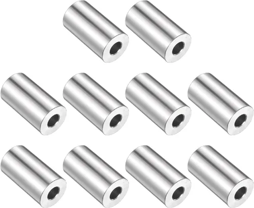 Vista 42 de uxcell 10 piezas de espaciador de acero inoxidable de 3/8" de diámetro interno x 3/4" de diámetro exterior x 1" de longitud, espaciador de rosca