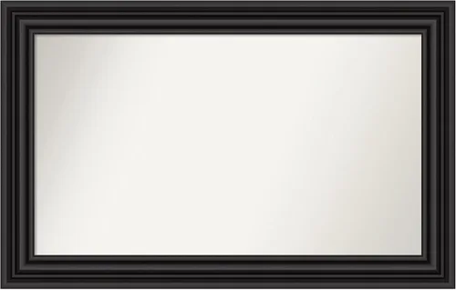 Vista 148 de Amanti Art Espejo personalizado, espejo de baño negro puente, espejo de pared o espejo de tocador de baño sobre el fregadero (26 x 26 pulgadas)