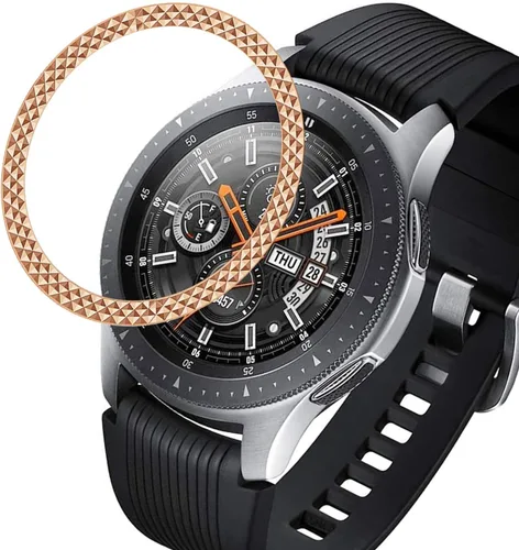 Vista 12 de DEALELE Fundas para Samsung S3 Frontier/Classic/Galaxy Watch 4/4 Classic, Rhinestone Diamond Steel Watch Face Bezel Rings (negro)