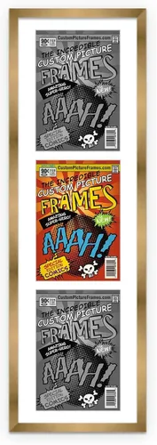 Vista 131 de Marco de cómic negro con alfombrilla negra para cómics de la Edad Dorada