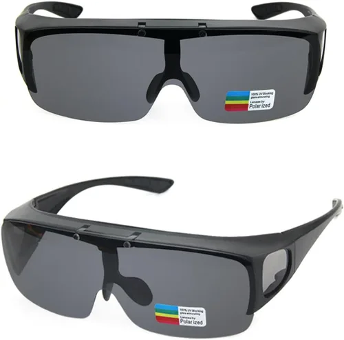 Vista 2 de BEISON Gafas de conducción Flipup Coverup polarizadas Fitover B-6453