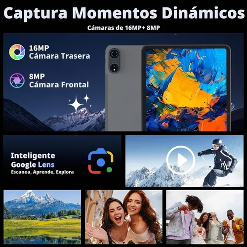 Vista 9 de Tablet 2025 de 12 pulgadas, tabletas Android 15 con teclado, 24GB+256GB+2TB Expand, pantalla 2K, Tablet PC con WiFi 5G, Octa-Core, 8000mAh, BT5.0