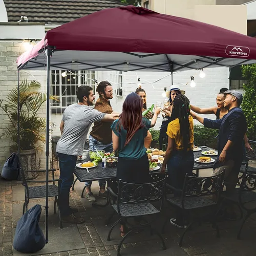 Vista 45 de KAMPKEEPER Cubierta de Repuesto Superior para Carpa Toldo Emergente con Ventilación de Aire y Correa Elástica Ajustable, Poliéster Resistente a Azul
