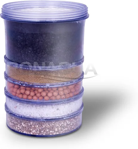 Vista 2 de Cartucho de filtro mineral de repuesto de 5 etapas para encimera y enfriadores de agua. 5 capas de filtración y mineralización. Elimina