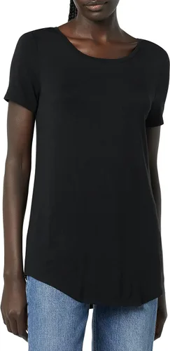 Vista 2 de Tienda Essentials Túnica de manga corta con cuello redondo para mujer, paquete de 2