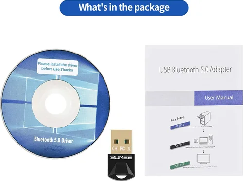 Vista 7 de Adaptador USB Bluetooth 5.0 dong, transmisor inalámbrico Bluetooth receptor para PC, portátil, computadora de escritorio, música estéreo, música