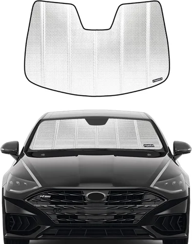 Vista 8 de Pigenius Parasol para parabrisas para Hyundai Sonata 2011-2014, Sonata Hybrid/Hybrid Limited 2015 - Salvaguarda Gris (salvaguarda)