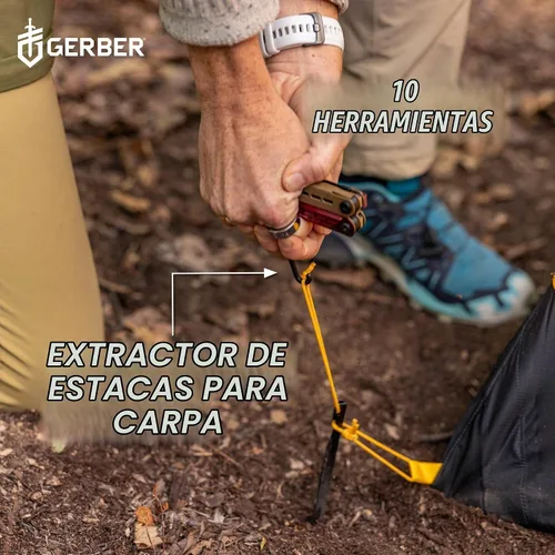 Vista 5 de Gerber Gear Stakeout Spark - Cuchillo plegable multiherramienta para mochileros, supervivencia, campamento, al aire libre, herramienta de bolsillo