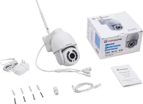 Vista 8 de Cámara de seguridad PTZ de 5 MP con seguimiento de movimiento al aire libre, reflector de vigilancia IP, cámara RTSP inalámbrica WiFi