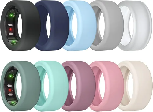 Vista 7 de Paquete de 10 fundas de anillo para RingConn Gen 3/Gen 2/Gen 1, protector de anillo de silicona elástica para RingConn Gen 2, accesorios