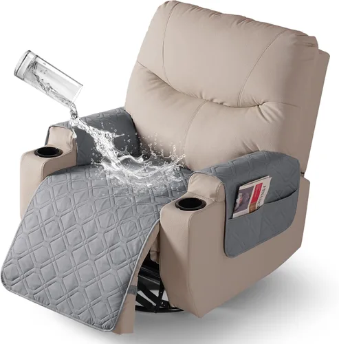 Vista 27 de VANSOFY - Fundas de asiento 100% impermeables para sillas reclinables, color azul, 22 pulgadas Azuree