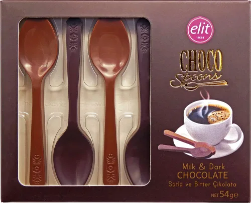 Vista 2 de ELIT 1924 Chocolate 6 Cucharas (chocolate con leche y chocolate amargo) 1.90 oz Turquía Importación