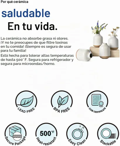 Vista 9 de Florero bohemio – Florero blanco de cerámica de 5.3 pulgadas para hierba de pampas, eucalipto y ramos, pequeños jarrones de decoración del hogar