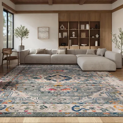 Vista 13 de SAFAVIEH Madison Collection - Alfombra de pasillo de 2 pies 2 pulgadas x 8 pies, color salvia y marfil, diseño bohemio oriental envejecido,