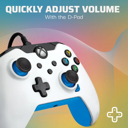 Vista 3 de PDP Wired Controller Ion White for Xbox Series XS, Gamepad, Wired Video Game Controller, Gaming Controller, Xbox One, Officially Licensed - Xbox