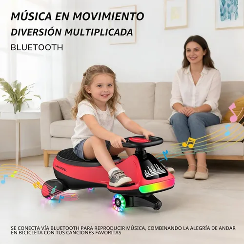 Vista 2 de Umatoll Coche eléctrico de 12 V para niños, regalos de cumpleaños, juguete Negro y rojo
