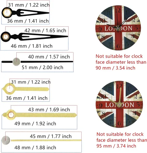 Vista 4 de 12888 Youngtown tipo Snap-in con eje de hora de 4.5mm de longitud, movimiento de reloj de cuarzo de barrido continuo, longitud total del eje de 8mm