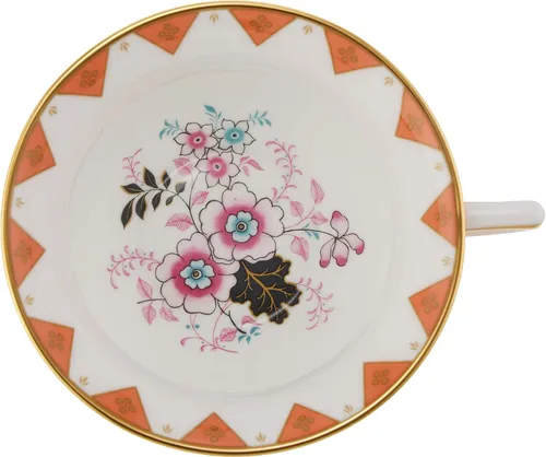 Vista 5 de Wedgwood Wonderlust Peony Diamond - Juego de taza de té y platillo