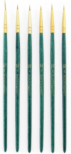 Vista 2 de Royal & Langnickel Royal Zip N' Close Gold Taklon Detail - Juego de brochas (6 piezas)