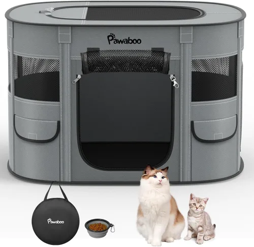 Vista 9 de Pawaboo Jaula para corralito para perros para interiores y exteriores A-Verde Aguacate