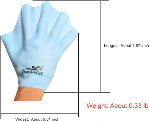 Vista 4 de Guantes de natación - Guantes de entrenamiento de natación con malla de silicona para adultos y niños