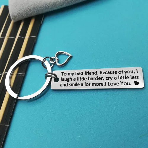 Vista 2 de Llavero para mejor amiga, regalo de amistad para mujeres, regalo de agradecimiento para mejor amiga, Navidad, cumpleaños, día de la madre, joyería