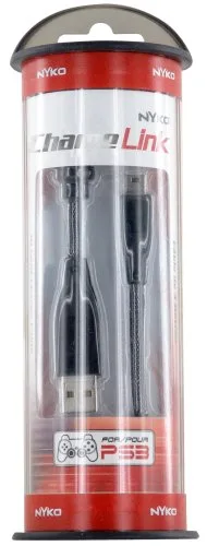Vista 2 de Nyko Charge Link - Mini USB Charge and Sync Cable for PlayStation 3