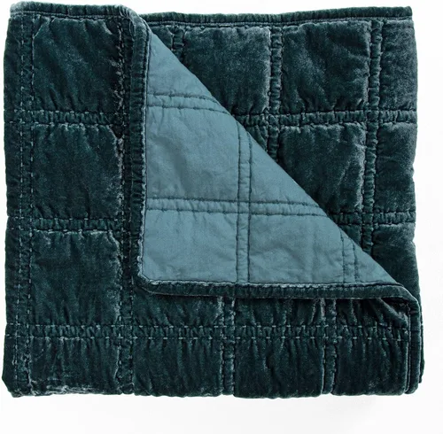 Vista 17 de HiEnd Accents Stella - Cobija de terciopelo de seda sintética, color negro, 50x60 pulgadas, cobijas de doble puntada de felpa suaves y acogedoras