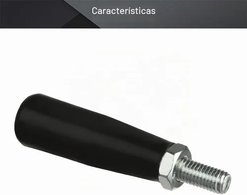 Vista 3 de MroMax Manijas giratorias, manivela M8x15mm, mango roscado, mango de plástico de metal, para máquina de carpintería, fresadora, máquina de torno