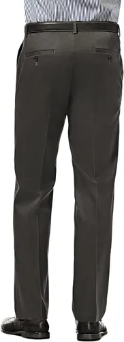 Vista 2 de Haggar Men's Premium No Iron Khaki Straight Fit Flat Front Casual Pant