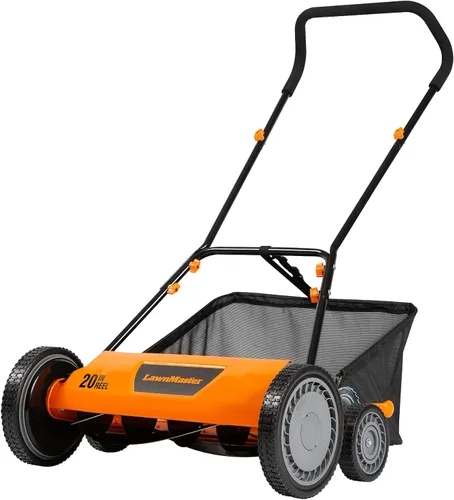 Vista 7 de LawnMaster LMRM1401 - Cortacésped con carrete de empuje (14 pulgadas, 5 cuchillas)