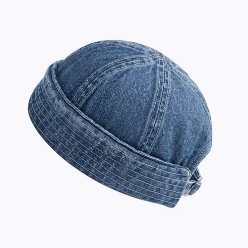 Vista 7 de jerague Gorros sin ala con hebilla de cuero ajustable Street Casual Docker Beanie Skull Caps