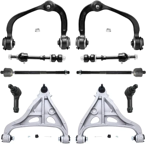 Vista 222 de Detroit Axle - Kit de suspensión delantera de 10 piezas para Chevrolet Trailblazer GMC Envoy 2004-2007 2005 2006 Soportes de brazo de control