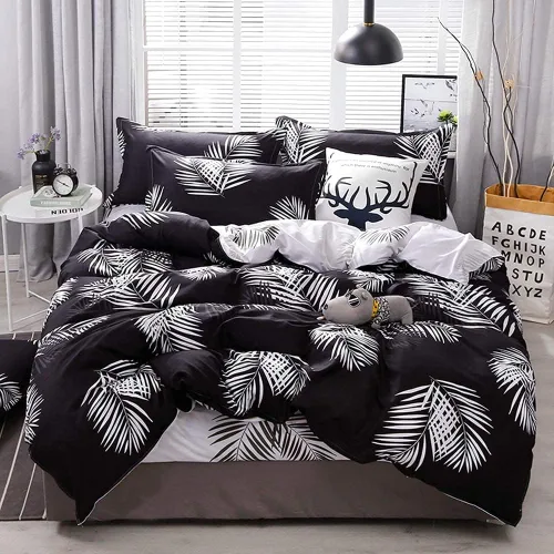 Vista 17 de Feelyou juego de funda de edredón y fundas de almohada de microfibra de poliéster suave para niños y niñas, diseño de mariposas, piñas, ciervos