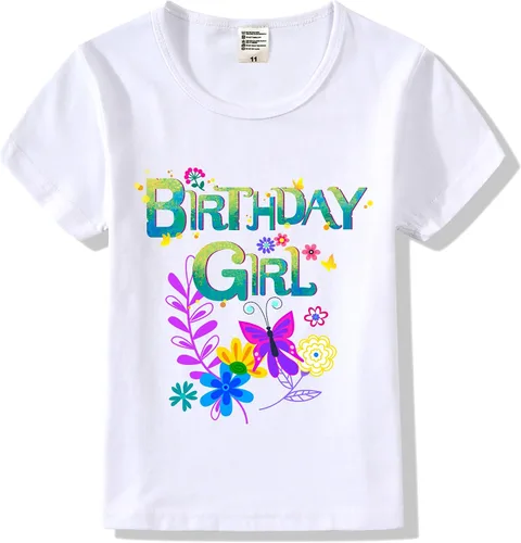 Vista 2 de Tutu and Sian Traje de fiesta de cumpleaños de flores para niña camiseta, vestido tutú, lazo para el pelo y banda de satén